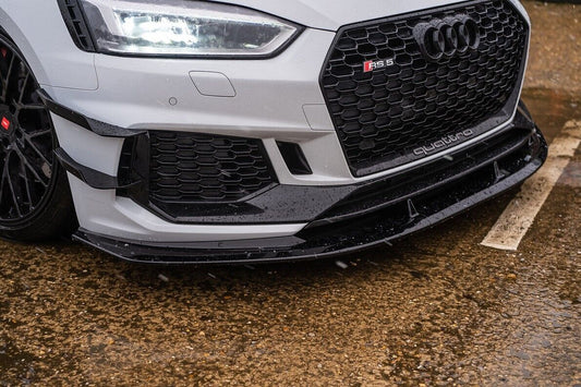 Dark Ghost - Audi RS5 B9 Front Canards - Painted Gloss Black