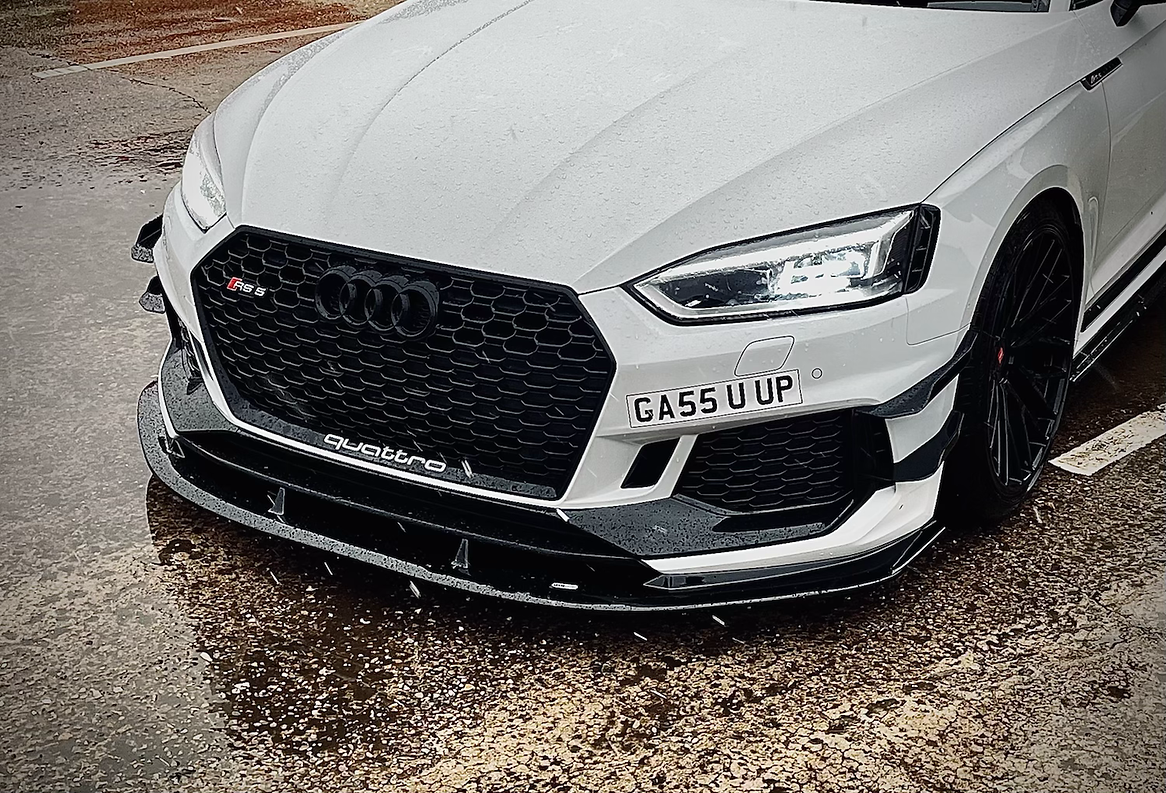 Dark Ghost - Audi RS5 B9 Front Canards - Painted Gloss Black