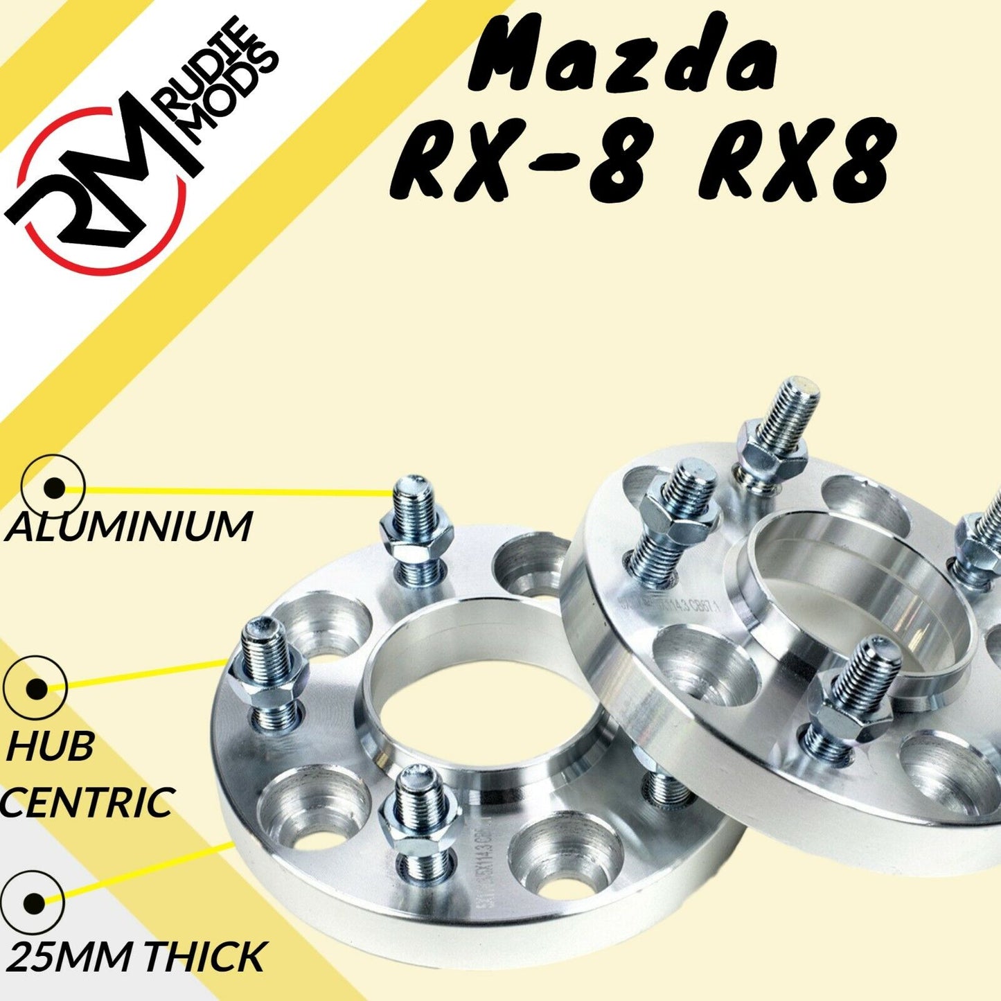 Mazda RX-8 RX8 5x114.3 67.1 25mm Hubcentric wheel spacers 1 pair uk made