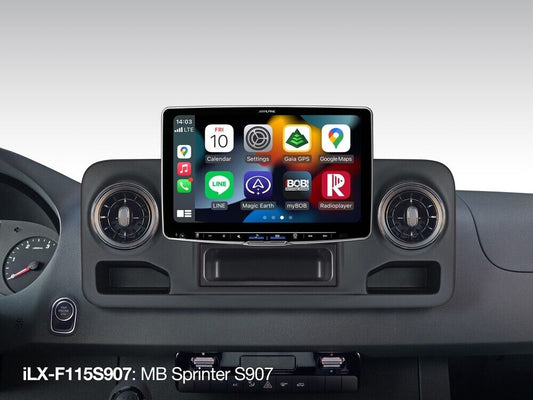 Alpine 11" Media Receiver with BT DAB CarPlay Android Auto for Mercedes Sprinter