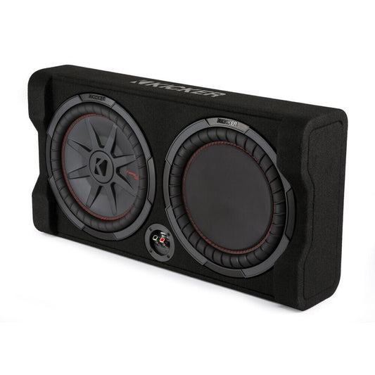 KICKER KA48TRTP122 COMPRT 12" DOWN FIRING LOADED ENCLOSURE - 2 OHM CAR SUBWOOFER