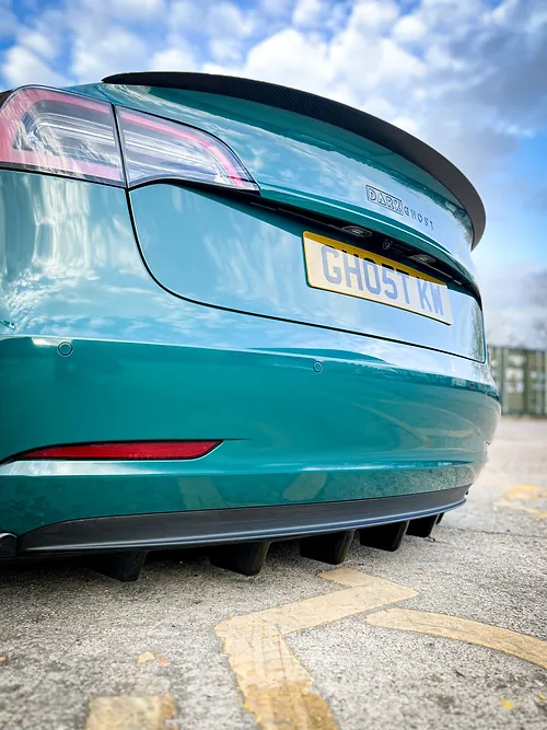 TRC Dark Ghost - Tesla Model 3 Rear Finned Diffuser Panel