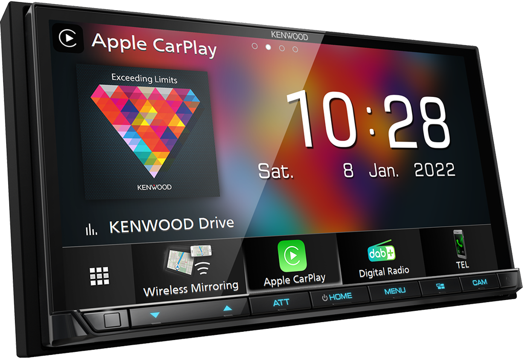 Kenwood 7" Carplay Android Auto Car Digital Media AV Receiver DAB DMX8021DABS