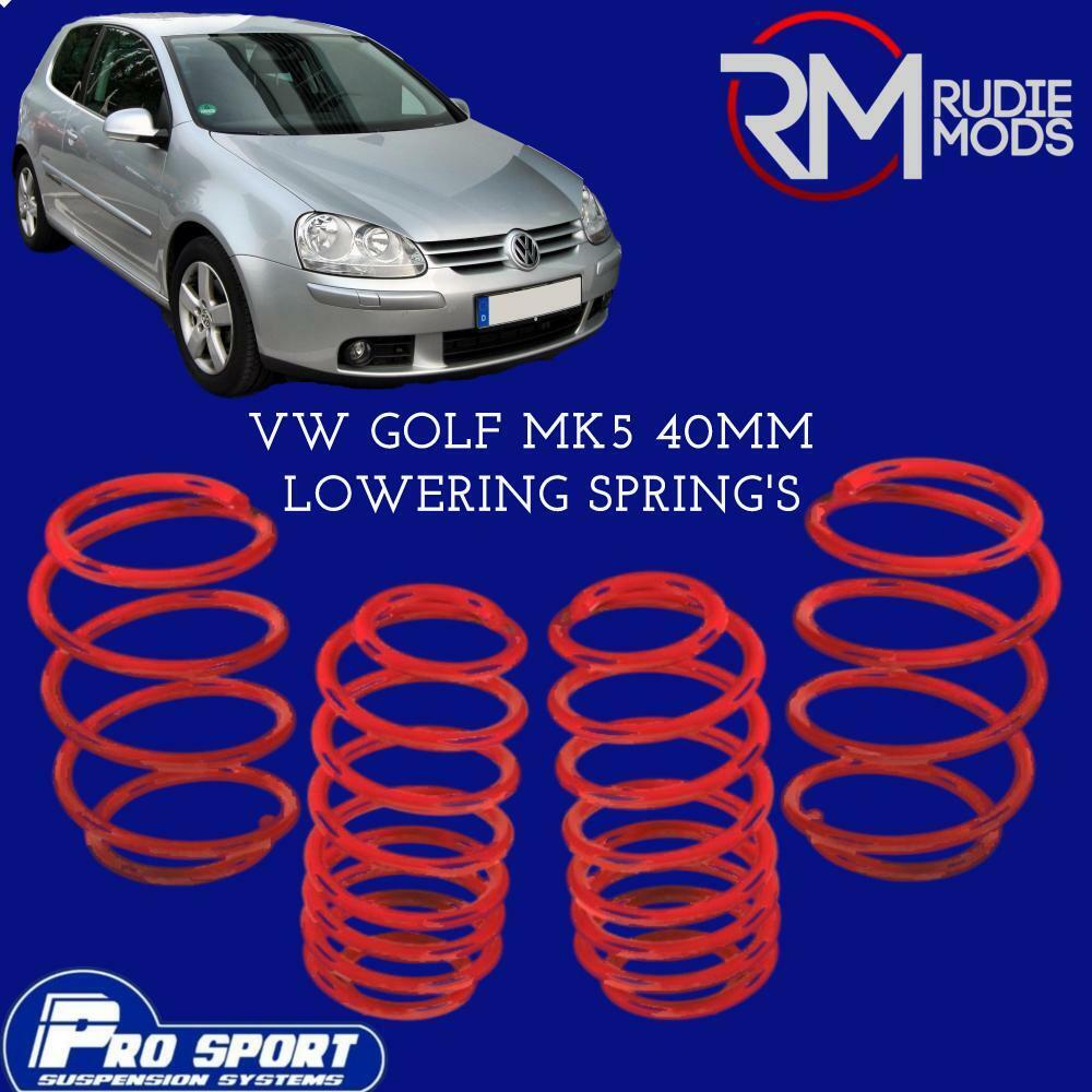 ProSport 40mm Lowering Springs for VW Golf Mk5 Authorised Dealer 120802