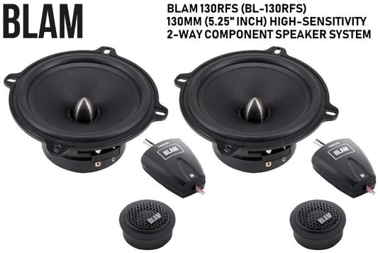 BLAM Relax 130RFS 130mm (5.25inch) Hi-efficiency 2ohm, 2-Way Component speakers