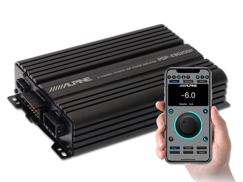 Alpine PDP-E802DSP - 8 Channel Digital DSP Amplifier Full App Control Amp