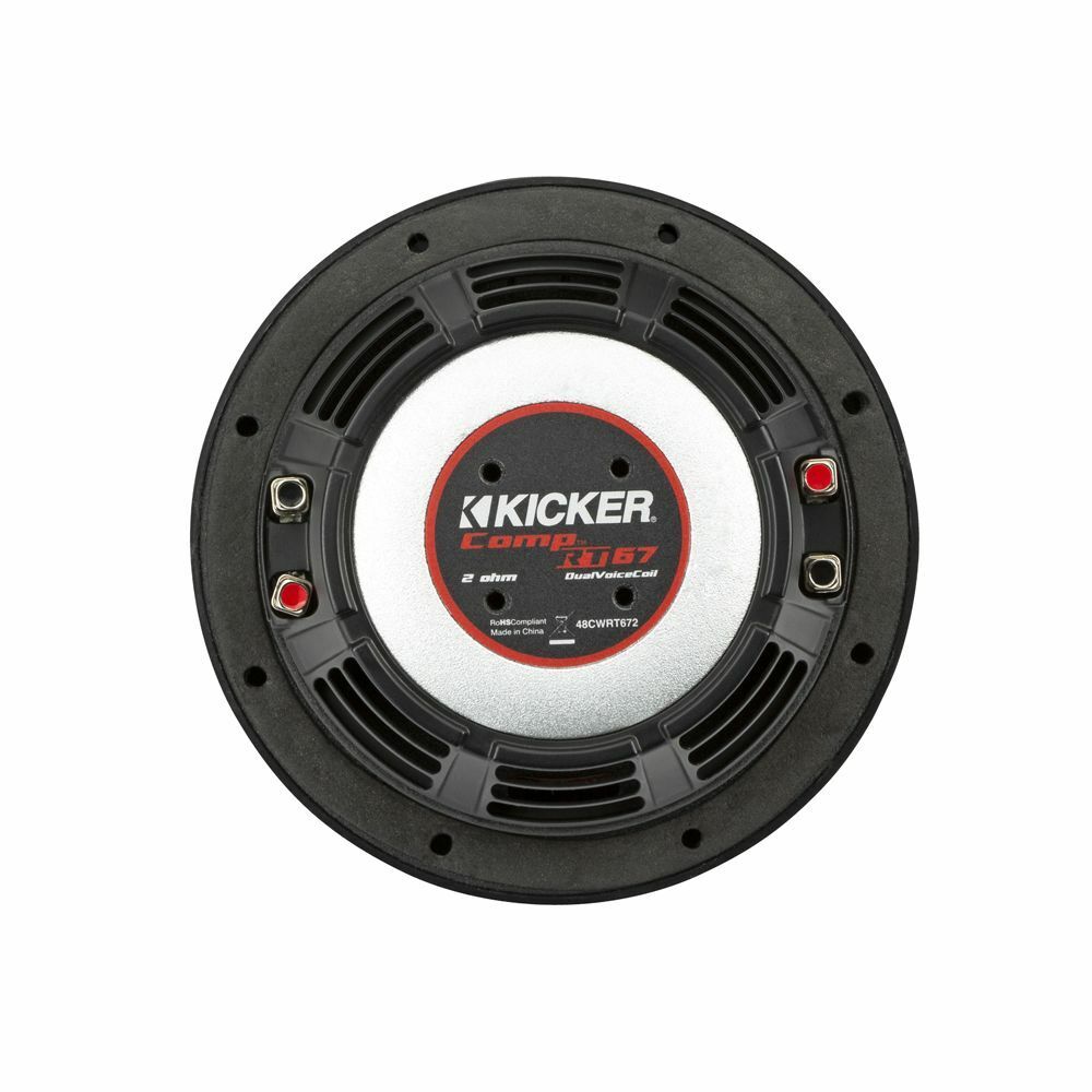 Kicker COMPRT 6.75" Thin Profile Dual Voice Coil Subwoofer - 2 Ohm KA48CWRT672