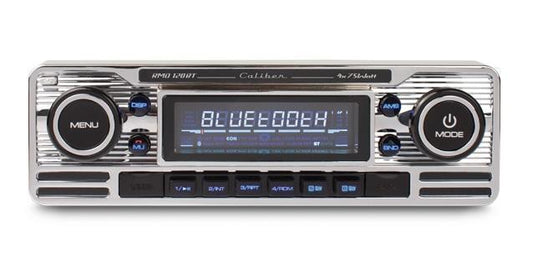 Caliber RMD120BT Chrome Classic Car Retro Stereo FM USB SD Aux Bluetooth A2DP