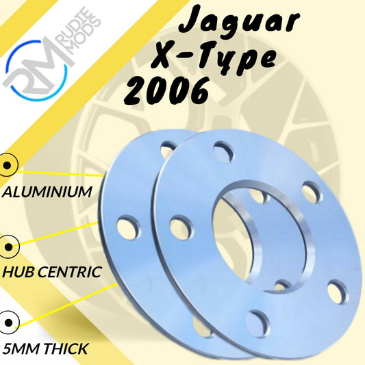 Jaguar X-Type 2006 on 5mm alloy hubcentric wheel spacers 5x108 PCD