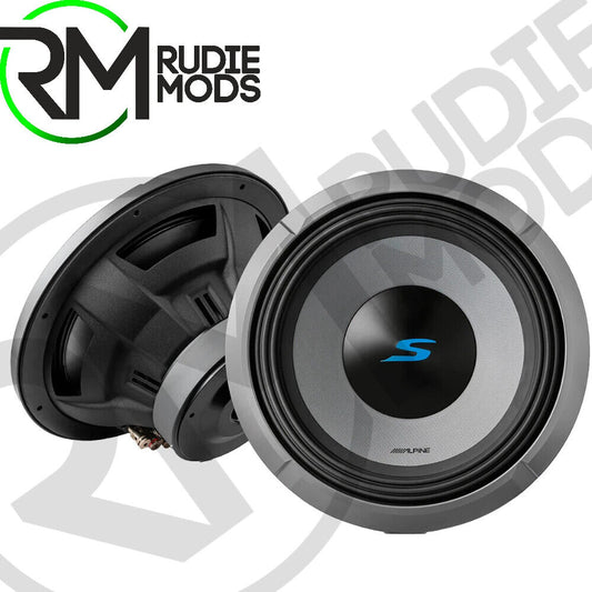 Alpine S2-W12D4 Sub 12" 30cm S Series Subwoofer Dual 4 Ohm Voice Coils 600w RMS