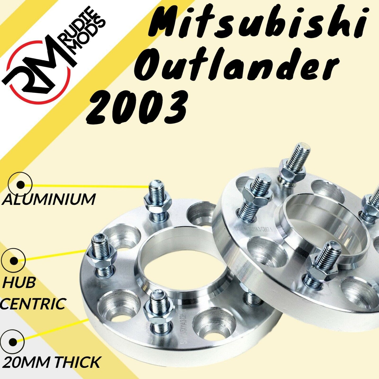 Mitsubishi Outlander 2003+ 20mm Hubcentric wheel spacers 1 pair UK MADE