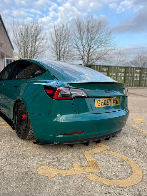 TRC Dark Ghost - Tesla Model 3 Rear Finned Diffuser Panel