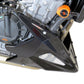 Belly Pan Lower KTM 790 DUKE 18-20, 890 DUKE R 20-23 MATTE BLACK - SILVER MESH