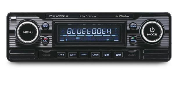 Caliber RMD120BT BLACK Classic Car Retro Stereo FM USB SD Aux Bluetooth A2DP