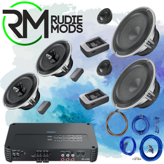 Audison VOCE AV K6 6.5" Component & Coaxial Car Speaker & SR Amplifier Package