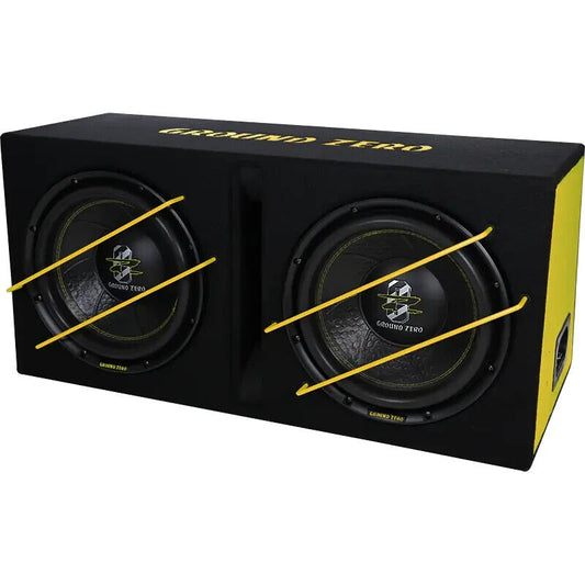 New Stock Ground Zero GZIB 2.12SPL - Dual 12" Inch 2000 Watts Twin Subwoofer