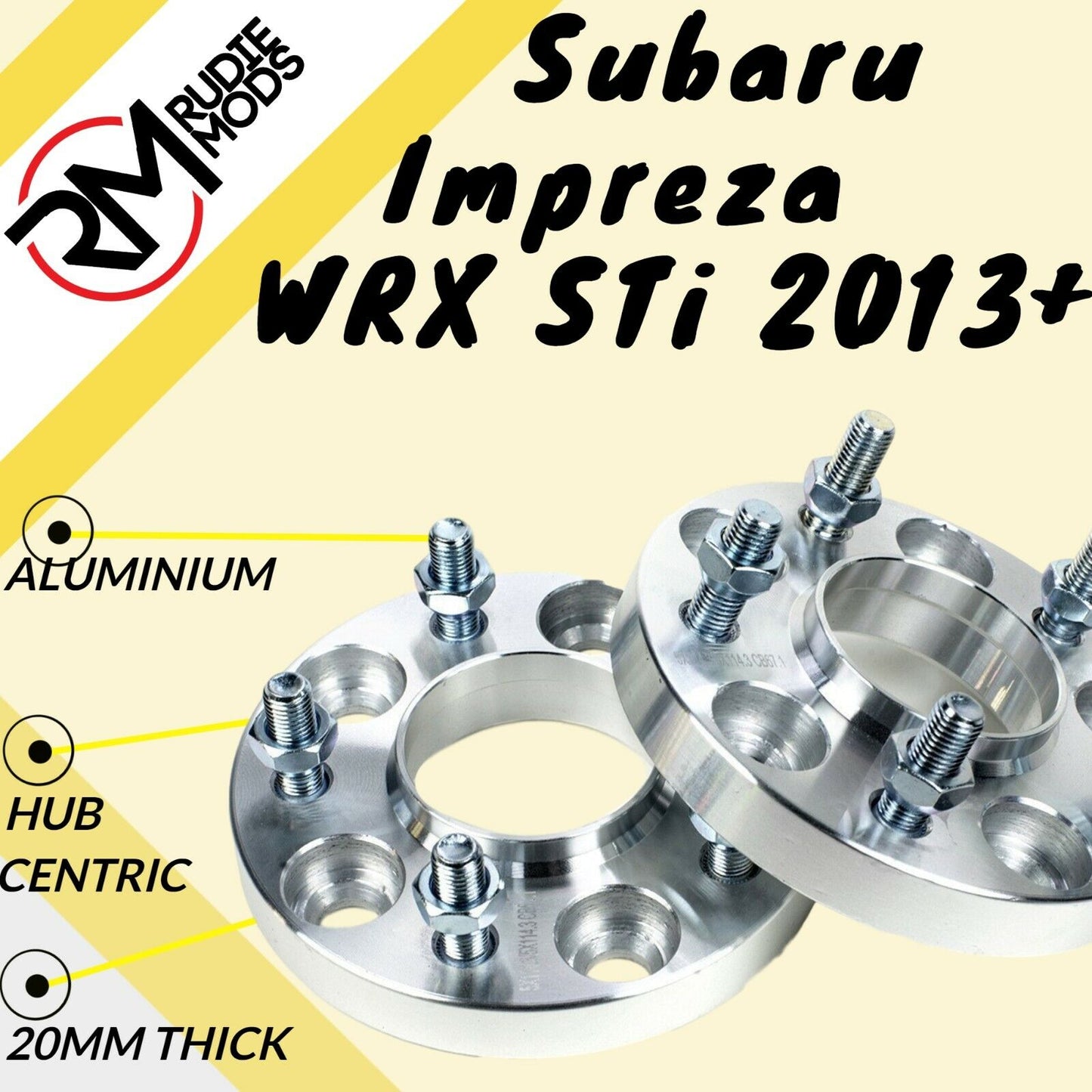 20mm Hubcentric wheel spacers fits Subaru Impreza WRX STi 2013+ 1 pair Show only