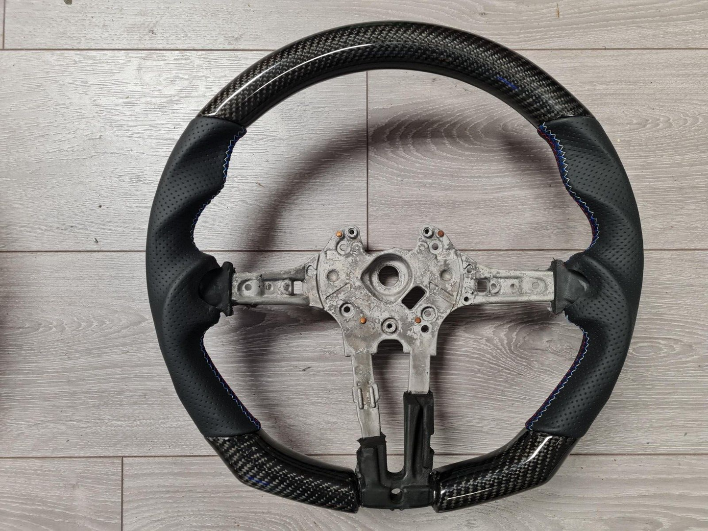 Carbon & Nappa Leather Steering Wheel - BMW F Series 2015-2019 MSPORT Only