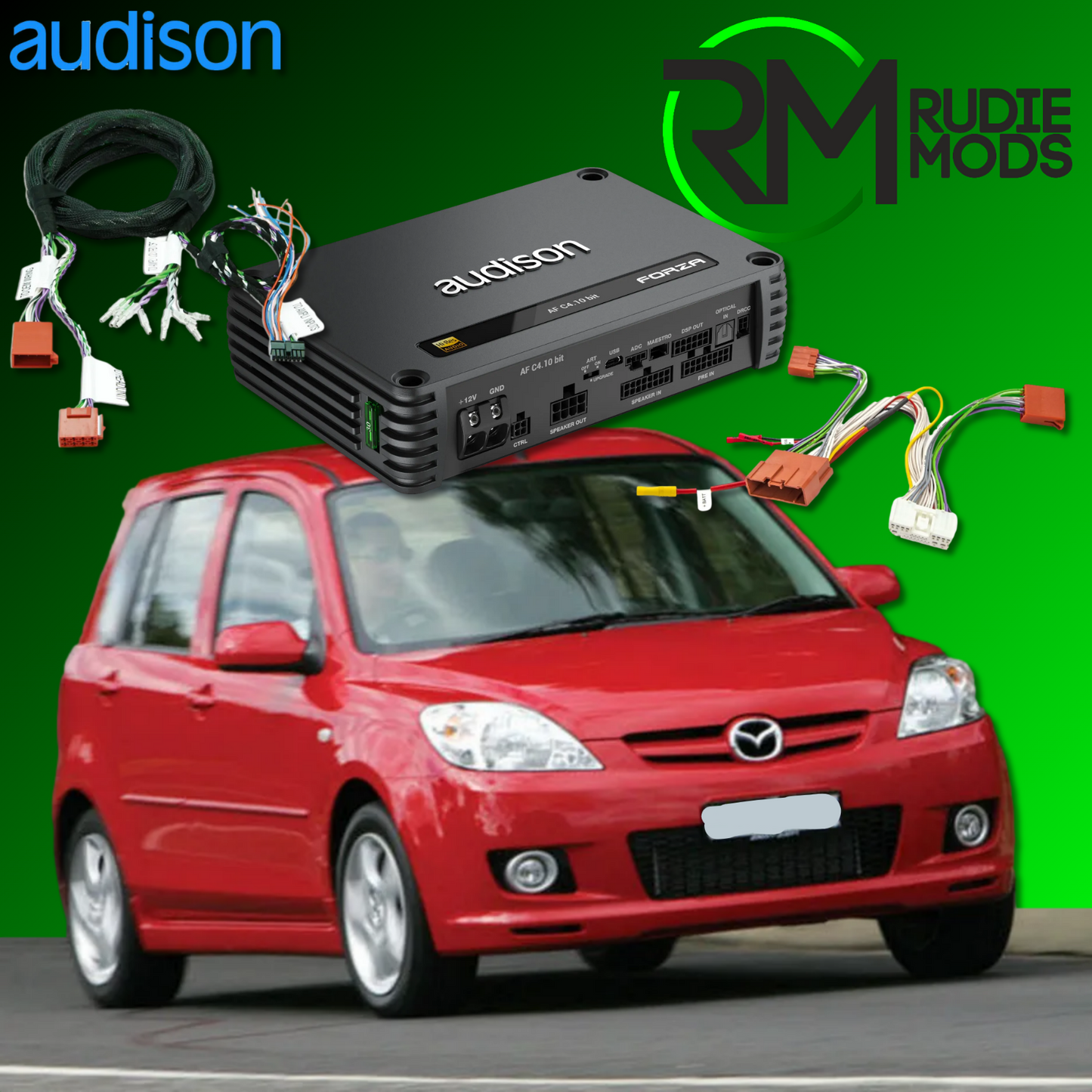 Audison Factory Amplifer Upgrade for Mazda 2 2003-2007