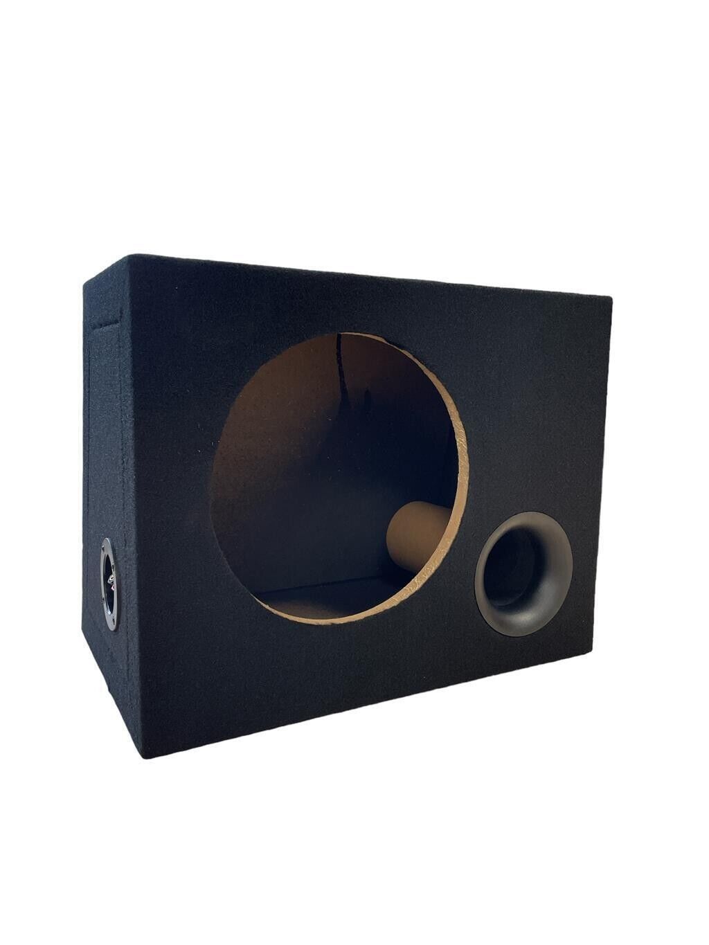 10" Ported Empty Sub Car Audio Subwoofer Enclosure 25L MDF Black Carpeted