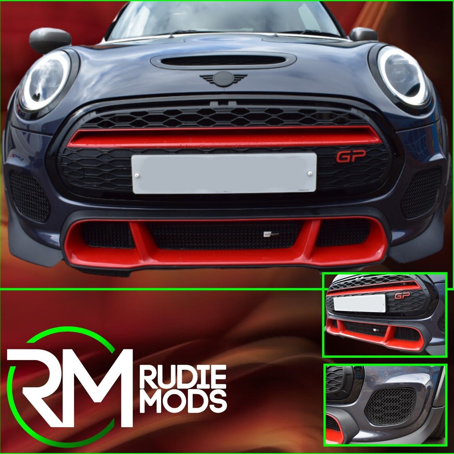 MINI GP 2020+ FRONT GRILLE SET FROM ZUNSPORT ZBM98019B