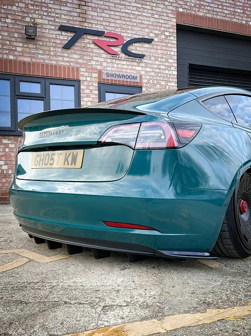 TRC Dark Ghost - Tesla Model 3 Rear Finned Diffuser Panel