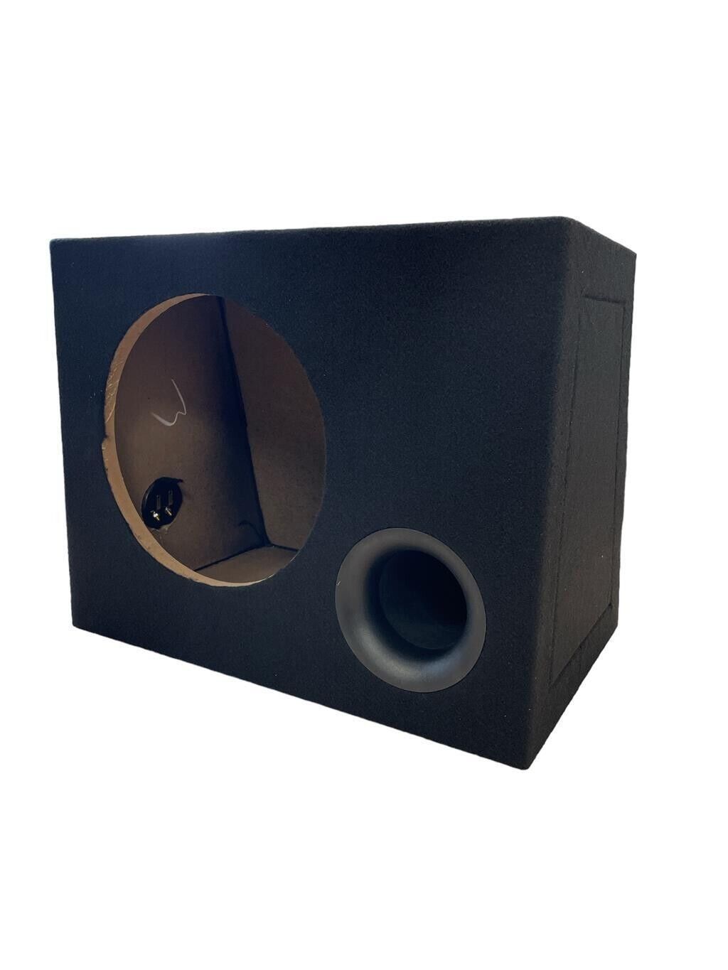 10" Ported Empty Sub Car Audio Subwoofer Enclosure 25L MDF Black Carpeted