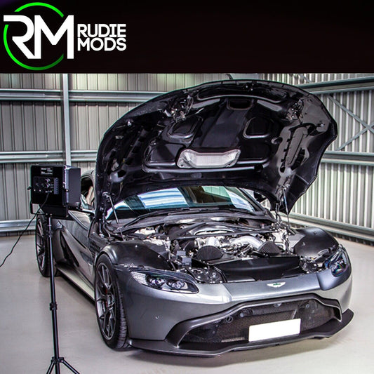 Induction Kit For Aston Martin Vantage V8 by Airtec Motorsport With Black Pipes