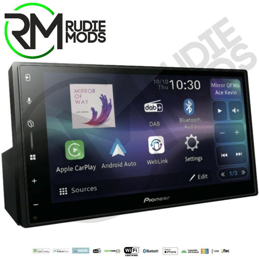 PIONEER SPH-DA77DAB 6.8 WVGA CAPACITIVE MULTI-TOUCH SCREEN Carplay/Android Auto