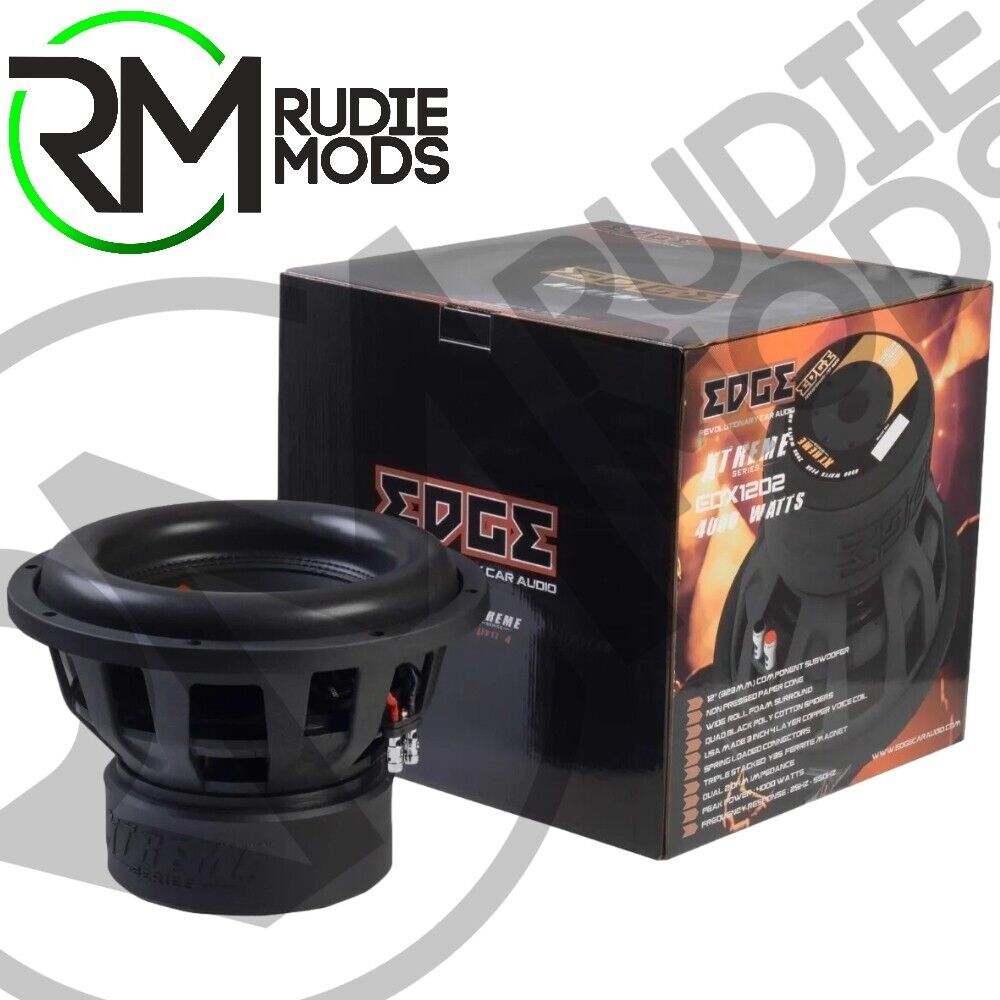 EDGE 2000W RMS  12" SUBWOOFER HIGH POWER BASS CAR AUDIO SPL NEW MODEL Dual 2 Ohm