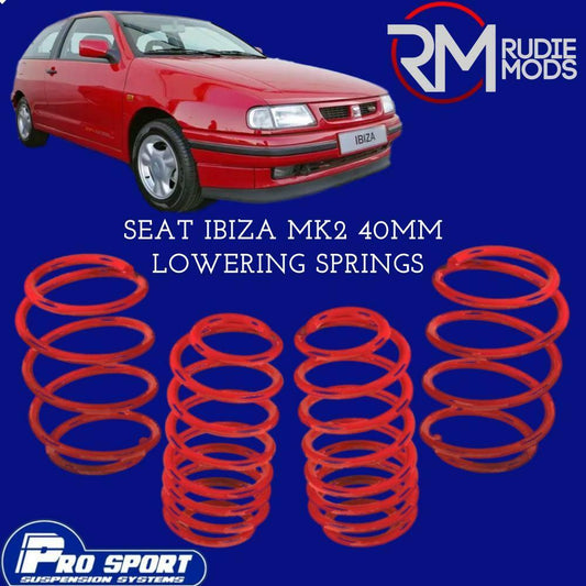 ProSport 40mm Lowering Springs for Seat Ibiza MK2 Authorised Dealer 120625