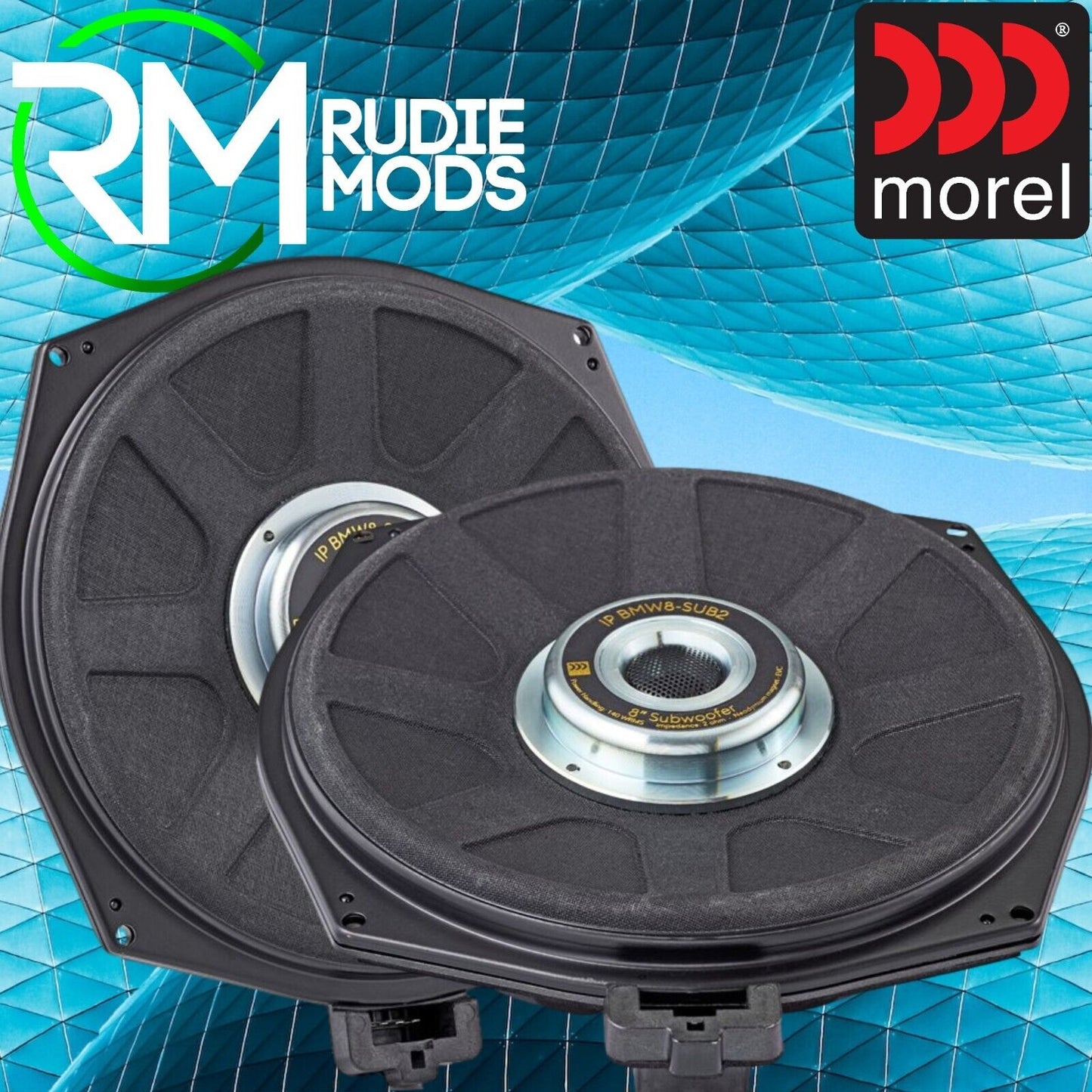 TWIN MOREL DIRECT FIT BMW 8" (200MM) SUBWOOFERS 180W @ 2 OHM