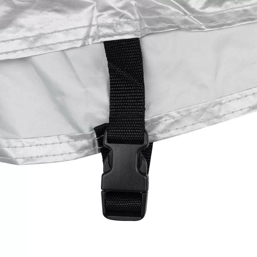 Water Resistant Polyethylene Motorcycle Cover - Black/White Oxford